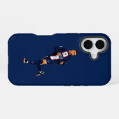 キリアン・エムバペ - PSG iPhone 16ケース (裏面横)