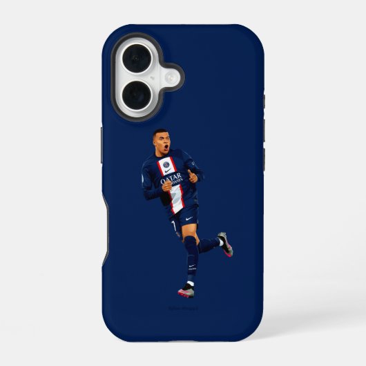 キリアン・エムバペ - PSG iPhone 16ケース (裏面)