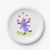 キリギリスのジャグリングおもしろい ペーパープレート (正面)
