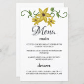 キリギリスイエロー花植物学手描きオイル (正面/裏面)