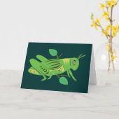 キリギリス カード (黄色い花)