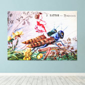 キリギリス キャンバスプリント (インサイチュ (ウッドフロア))