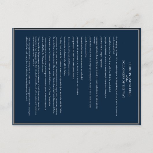 キリシタンに関する一般知識 ポストカード (正面)