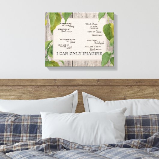 キリシタン私は木の想像林の歌詞しか見ることができない キャンバスプリント (インサイチュ (寝室))