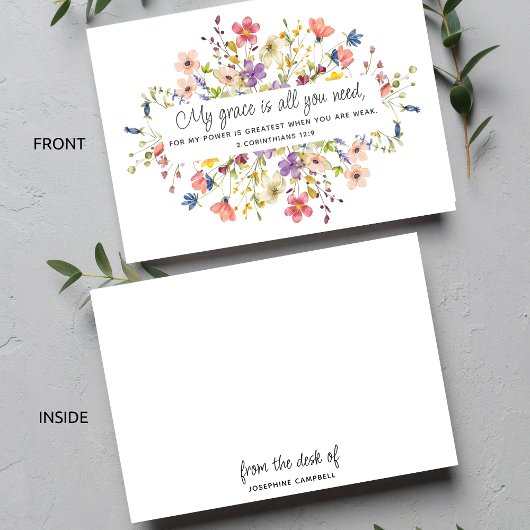 キリシタン野草モノグラムの聖なる書物、 経典 ノートカード