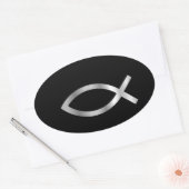 キリシタン魚類 楕円形シール (封筒)