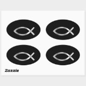 キリシタン魚類 楕円形シール (シート)