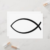 キリシタン魚（イクシス）のシンボル カード (正面/裏面インサイチュ)