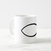 キリシタン魚（イクシス）のシンボル コーヒーマグカップ (正面左)