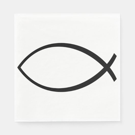 キリシタン魚(イクシス)のシンボル スタンダードランチョンナプキン (正面)
