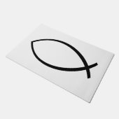 キリシタン魚（イクシス）のシンボル ドアマット (アングル)