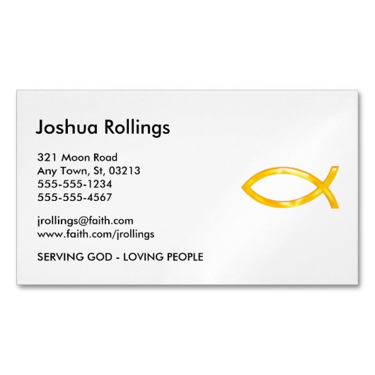 キリシタン魚 マグネット名刺 (正面)