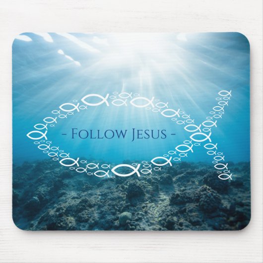 キリシタン魚 後を追| マウスパッド (正面)