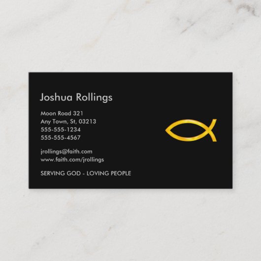 キリシタン魚 |牧師 名刺 (正面)