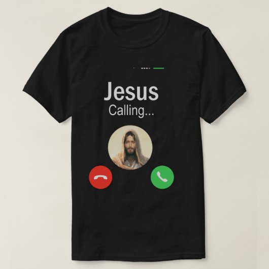キリストおもしろい教の洗礼の賜物を受けるイエス Tシャツ (デザイン正面)