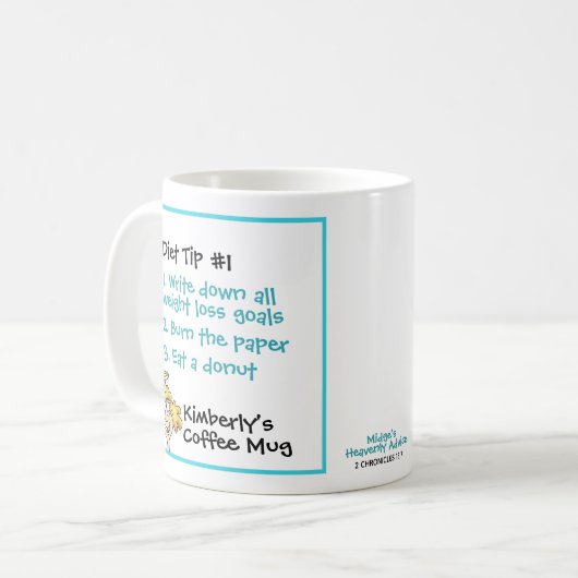 キリストおもしろい教マンガエンジェルダイエットヒント1ゴール コーヒーマグカップ (正面左)