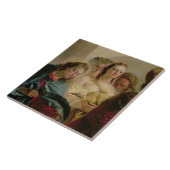 キリストおよび姦婦1751年(キャンバスの油) タイル (側面)