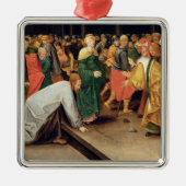 キリストおよび姦通1628年で取られる女性 メタルオーナメント (正面)