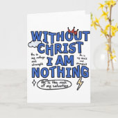 キリストがなければ私は何もない カード (黄色い花)