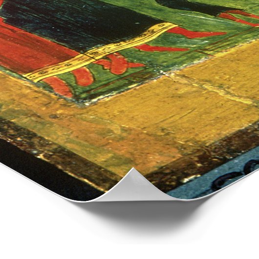 キリストがエルサレムに入ったことを描いたアイコン ポスター (角)