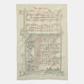 キリストがメアリ生まれー・フリー・メディバル・キャロルの時 キッチンタオル (縦)