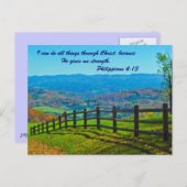 キリストが与えられたので、私はキリストを通してすべてのことをすることができる ポストカード (正面/裏面)