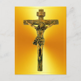 キリストが十字架に焦点を当て信仰のはがきに ポストカード
