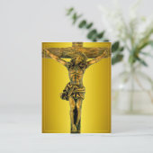 キリストが十字架に焦点を当て信仰のはがきに ポストカード (スタンド正面)