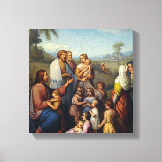 キリストが子どもたちの中で キャンバスプリント (正面)
