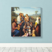 キリストが子どもたちの中で キャンバスプリント (インサイチュ (ウッドフロア))