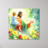 キリストが子供を抱える キャンバスプリント 14 (正面)