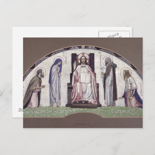 キリストが王座に着いている図 ポストカード (正面/裏面)