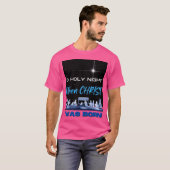 キリストが生まれた聖なる生まれ夜 Tシャツ (正面フル)