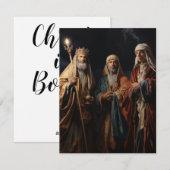 キリストが生まれた！三賢人のグリーティングカード シーズンカード (正面/裏面)