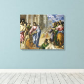 キリストが盲人を癒す キャンバスプリント (インサイチュ (ウッドフロア))