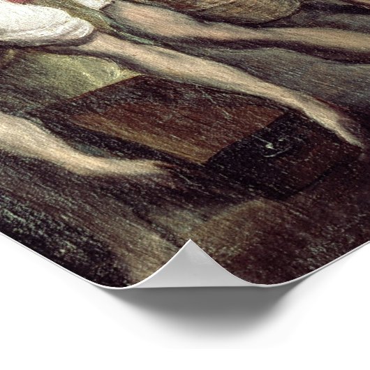 キリストが神殿から商人たちを導く ポスター (角)