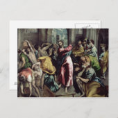 キリストが神殿から商人たちを導く ポストカード (正面/裏面)