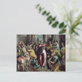 キリストが神殿から商人たちを導く ポストカード (スタンド正面)