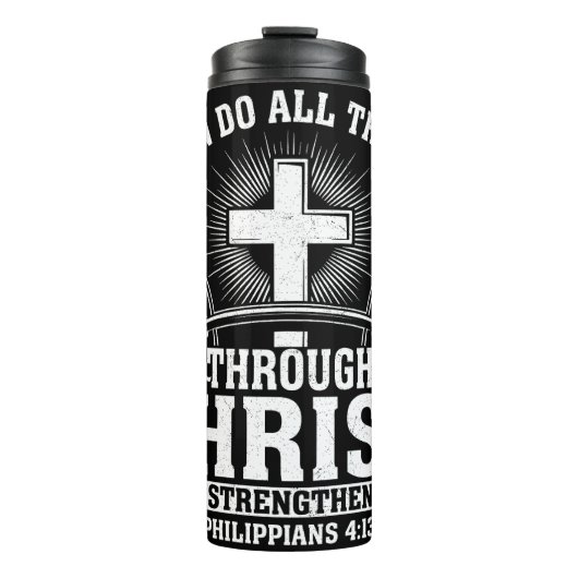 キリストが私を強めるフィリップス・グラフィック タンブラー (正面)