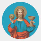 キリストが聖体を掲げる (SNV 050) ラウンドシール (正面)