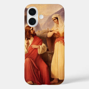 キリストとサマリタ人(キリストとサマリアの女)byクリスチャン・シュレイスナー iPhone 16ケース