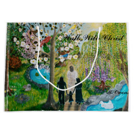 キリストと一緒に歩く大抱き枕 ラージペーパーバッグ