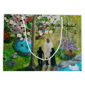 キリストと一緒に歩く大抱き枕 ラージペーパーバッグ (裏面)