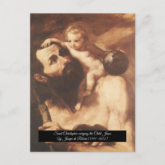 キリストと共に聖クリストファー ポストカード (正面)