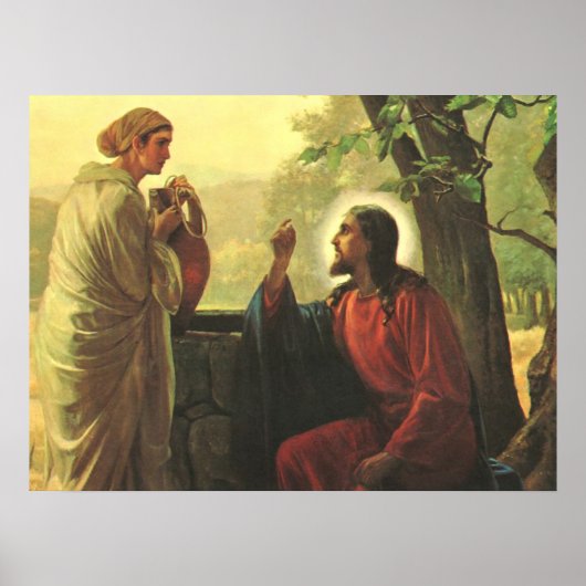 キリストと善きサマリア人 井戸で ポスター (正面)