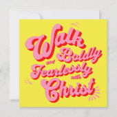 キリストと大胆に恐れずに歩く ノートカード (正面)