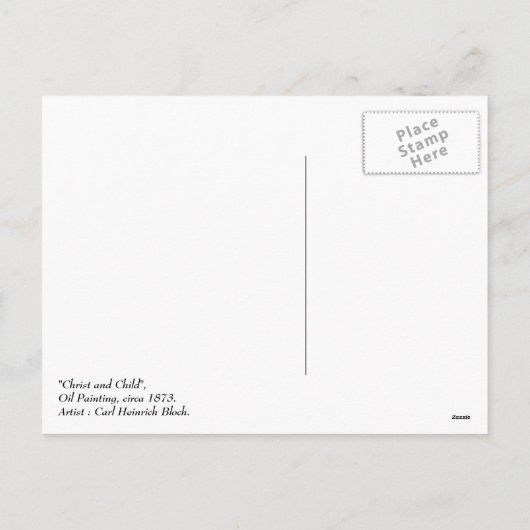 キリストと子供。ファインアートイースターポストカード シーズンポストカード (裏面)