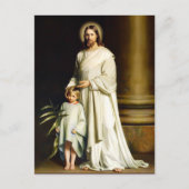 キリストと子供。ファインアートイースターポストカード シーズンポストカード (正面)