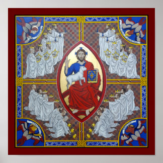 キリストと24年長老のポスタープリント ポスター