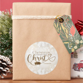 キリストなしでは意味のないクリスマス ラウンドシール